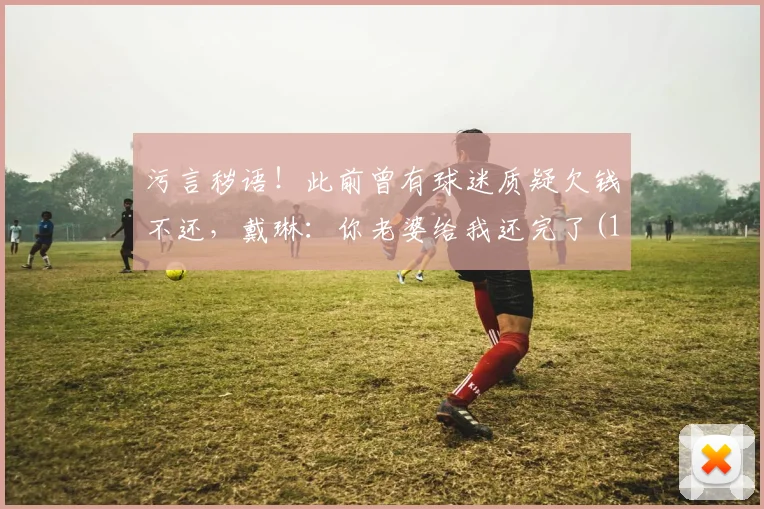 污言秽语！此前曾有球迷质疑欠钱不还，戴琳：你老婆给我还完了(1)